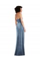 Online Strapless Formal Velvet Maxi Bridesmaid Dress / Prom Dress with Draped Skirt UK