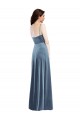 Online Velvet Wrap Maxi Bridesmaid Dress / Prom Dress with Pockets UK