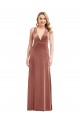 Online Plunging Neckline Formal Velvet Maxi Bridesmaid Dress / Prom Dress with Criss Cross Open Back UK