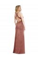 Online Plunging Neckline Formal Velvet Maxi Bridesmaid Dress / Prom Dress with Criss Cross Open Back UK
