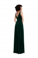 Online Floor Length Velvet Maxi Bridesmaid Dress / Prom Dress with Shirred Bodice and Front Slit UK