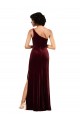 Online Formal One Shoulder Floor-Length Velvet Bridesmaid Dress / Prom Dress UK
