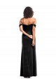 Online Off the Shoulder Drapped Sleeves Formal Stretch Velvet Bridesmaid Dress / Prom Dress UK