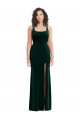 Online Square Neck Long Velvet Maxi Bridesmaid Dress / Prom Dress UK