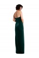 Online Scooped Strapless Long Formal Velvet Bridesmaid Dress / Prom Dress with Daring Side Slit UK