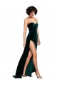 Online Sweetheart Fluid Velvet Bridesmaid Dress / Prom Dress with High Split UK