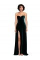 Online Sweetheart Fluid Velvet Bridesmaid Dress / Prom Dress with High Split UK